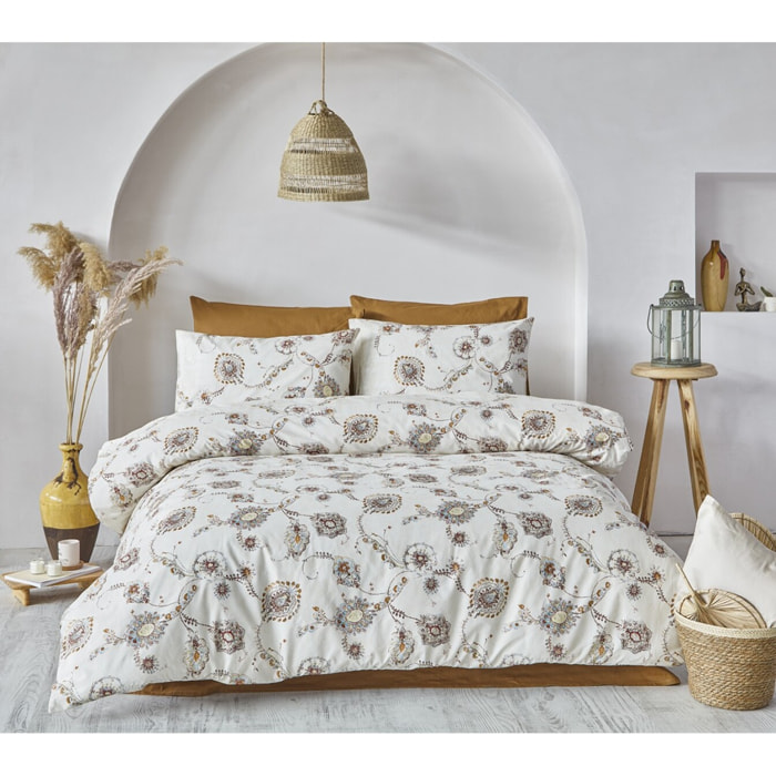 Parure housse de couette et taie(s) oreiller 100% Coton