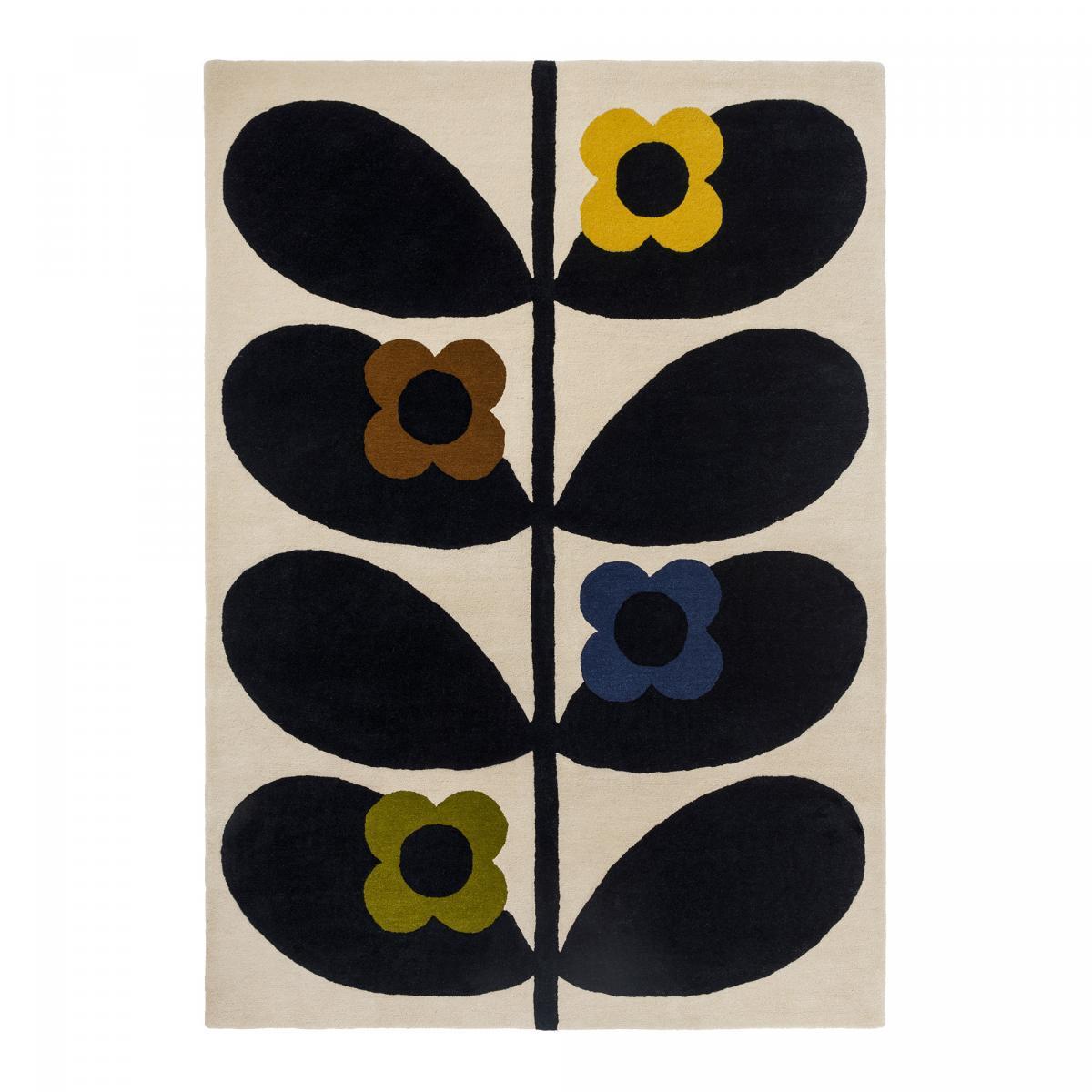 Tapis salon et chambre fait main en laine motif floral ZASO