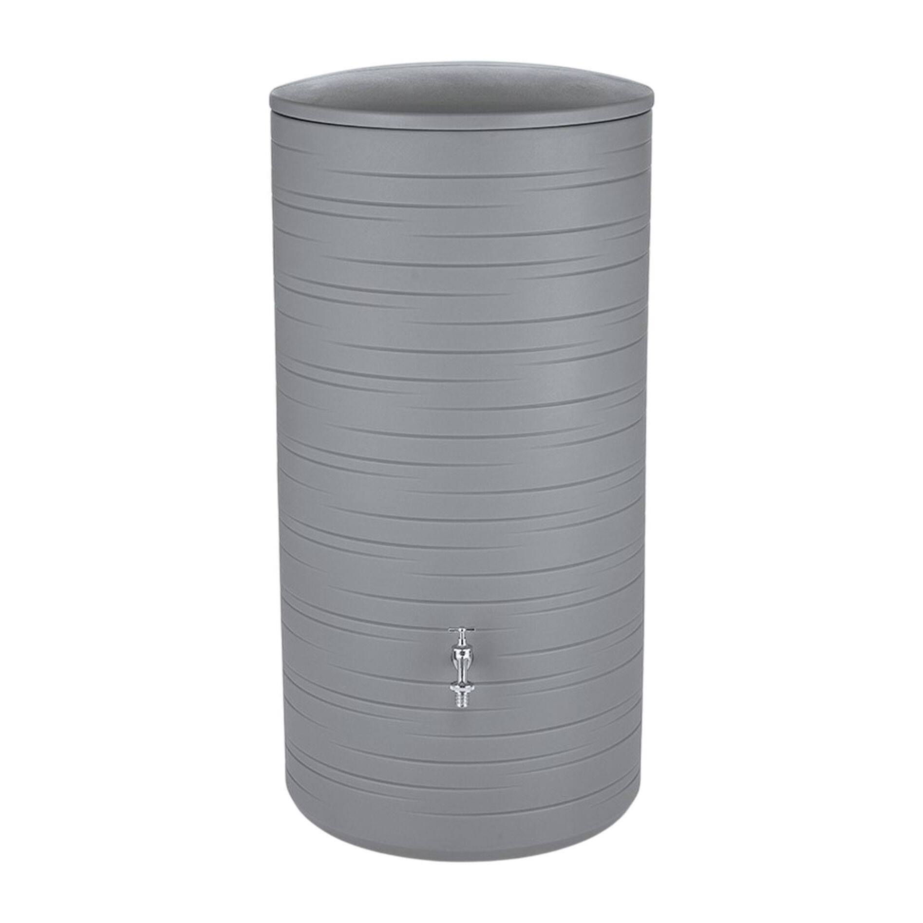 Bidón para agua de lluvia novara de 280l color gris