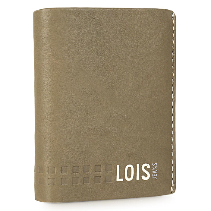 Cartera Hombre Piel Lois Temple Kaki-Cuero