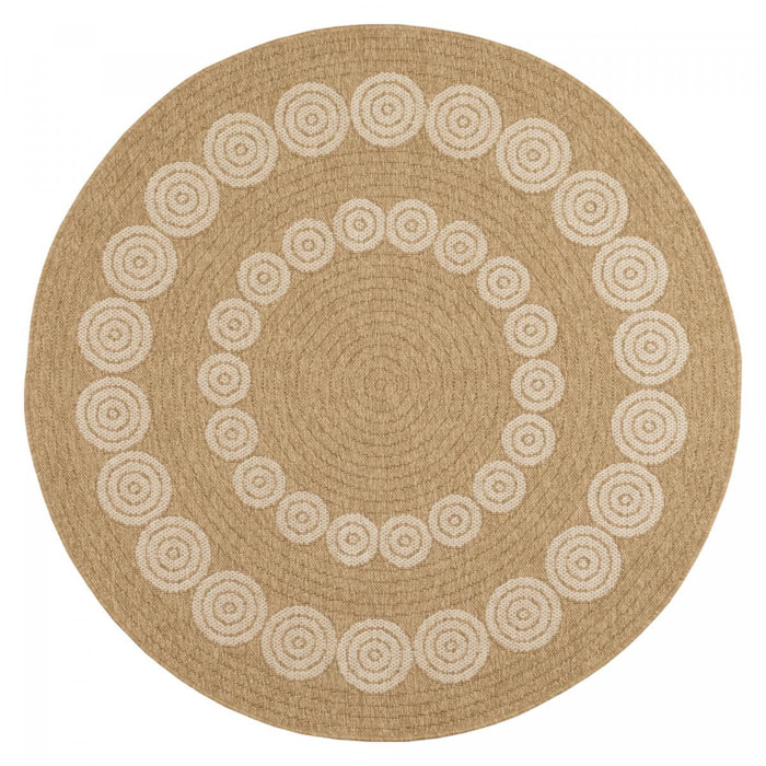 Tapis extérieur tissé kilim rond VEVU