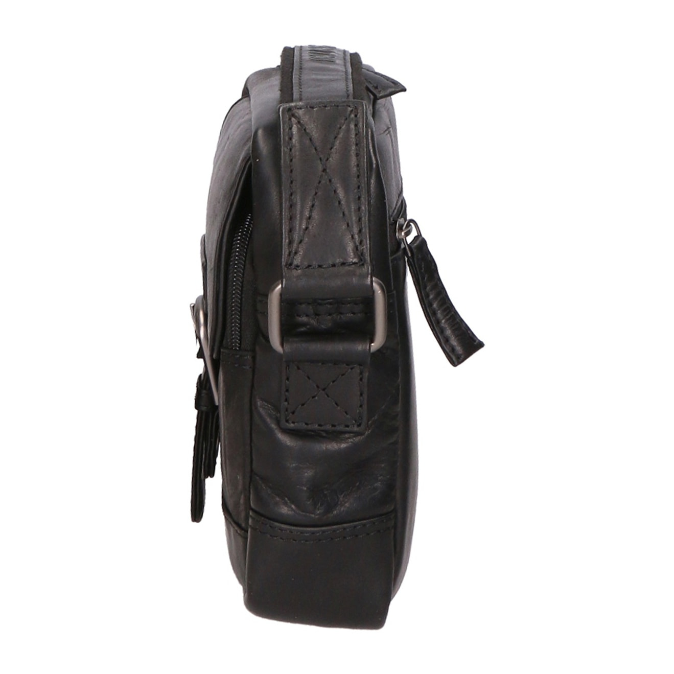 Borsa a tracolla unisex vera pelle - Modello False - 100% Made in Italy - 15.0 x 19.0 x 5.0 cm