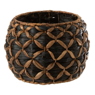 J-Line panier Roni Boule - bois - noir/marron - small - Ø 32.5 cm