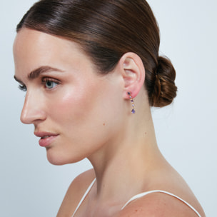 Pendientes Mobor acabado oro rosa 18k