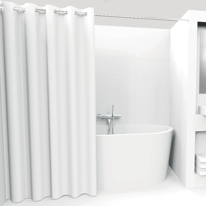 Rideau de douche gris eva