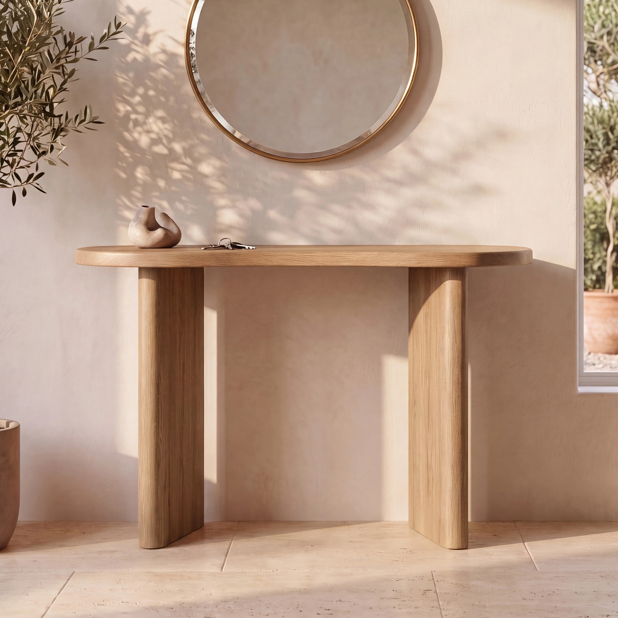 Console en bois massif de mindi - Brandan