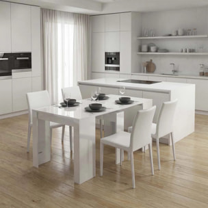 Mesa consola extensible en blanco 50-235x90 cm Denis Blanco