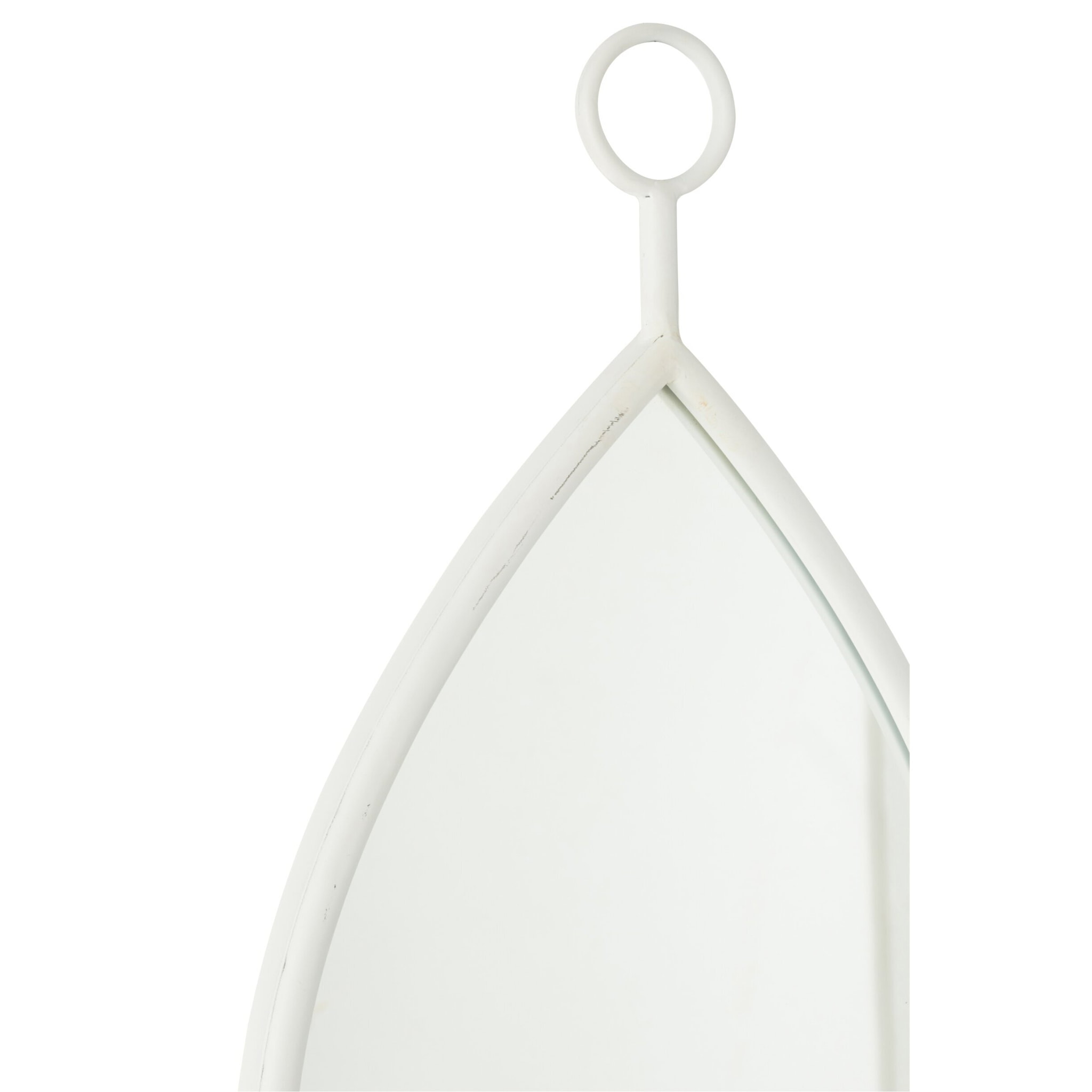 J-Line miroir Suspendu Drop - verre/bois - blanc - small