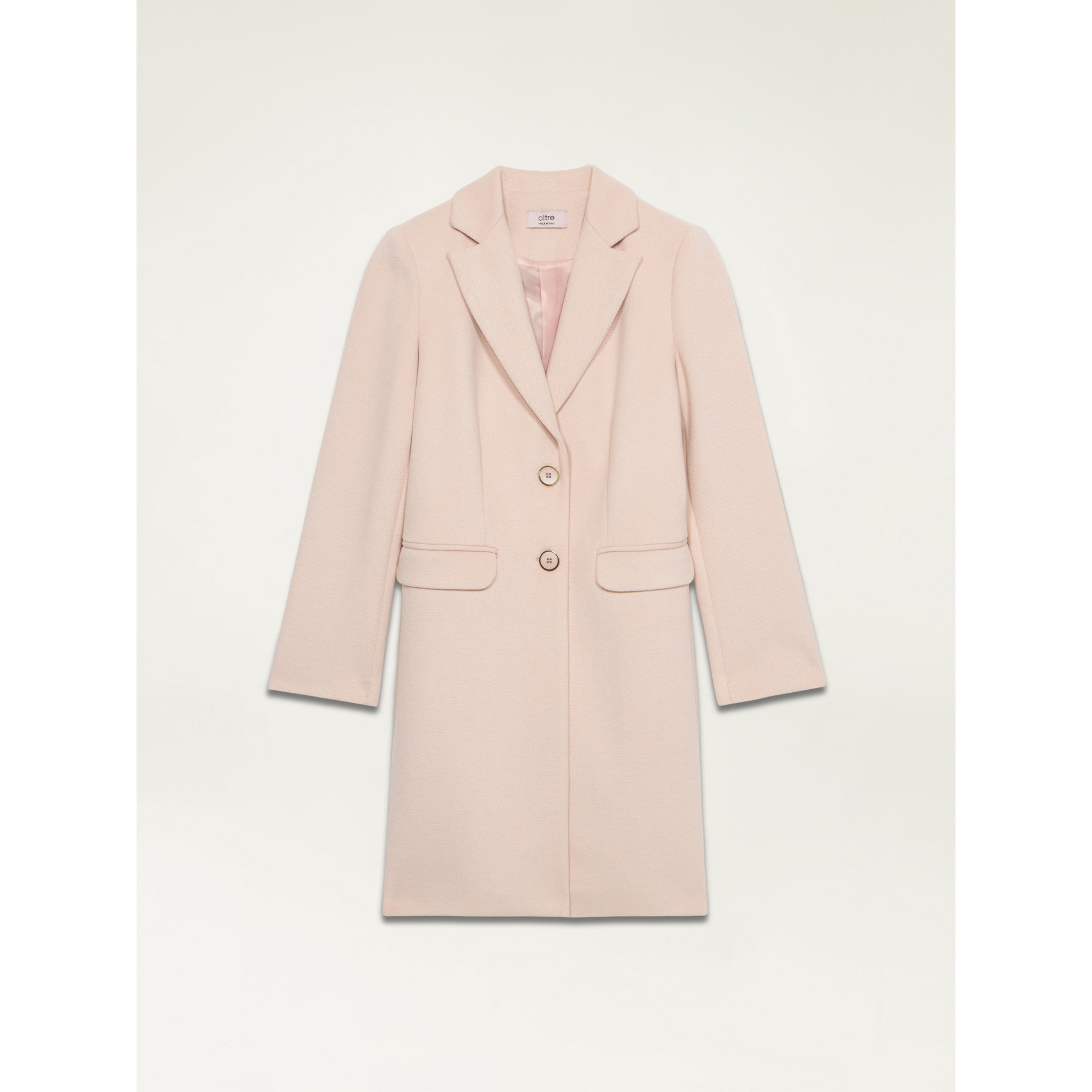 Oltre - Cappotto monopetto con tasche - Rosa