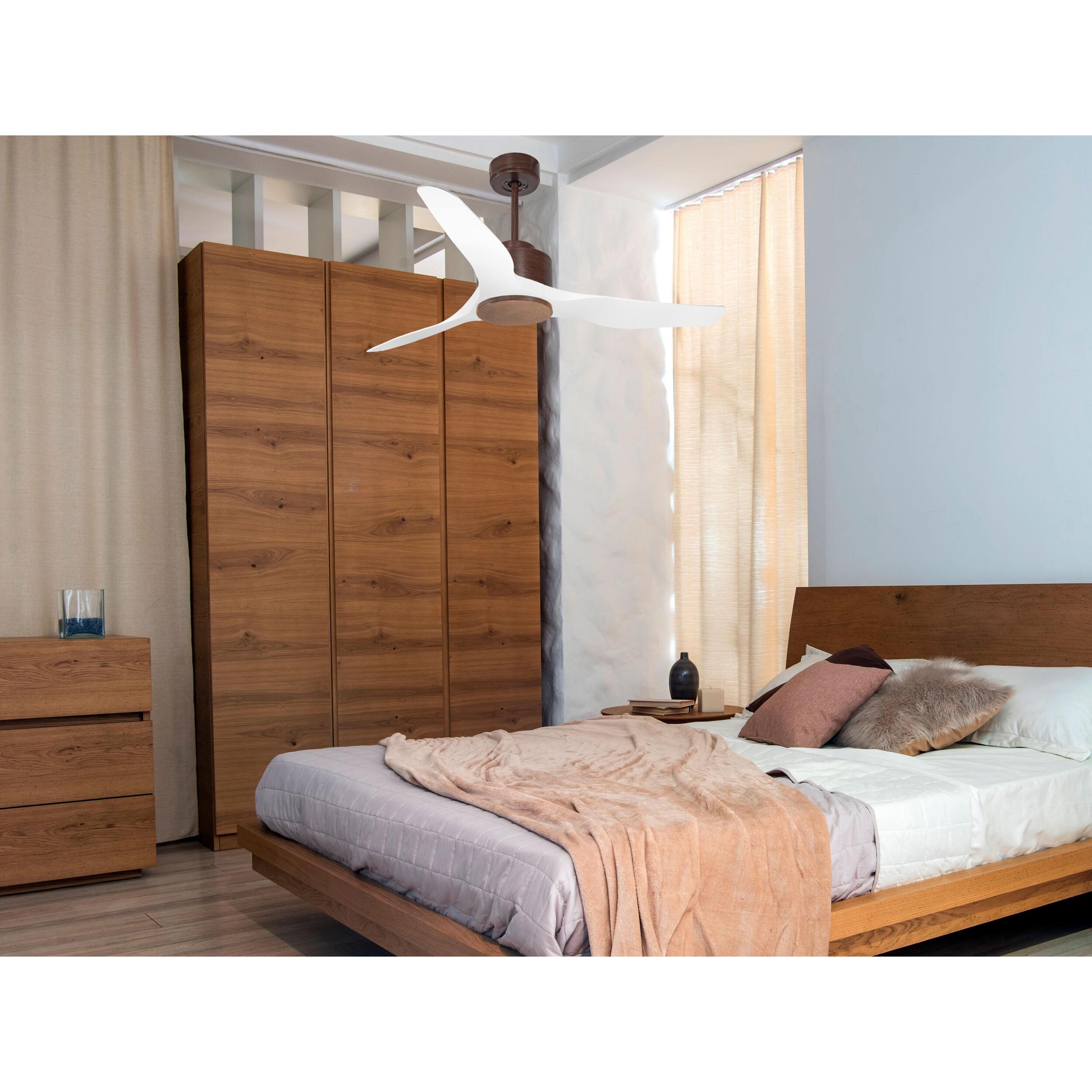 Ventilateur de plafond ø127 cm avec Wifi Réversible Hypersilence 40   W brun