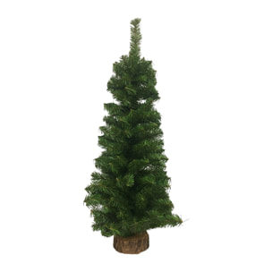 Albero di Natale Merry, Pino artificiale, Albero effetto reale, Alberello natalizio, Made in Italy, 40x40 h75 cm, Verde