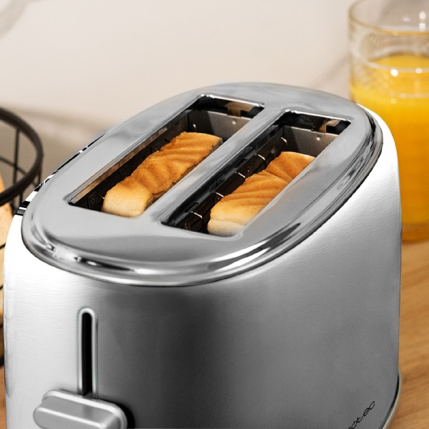 Cecotec Grille-pain vertical Toast&Taste 1000 Retro Double Inox