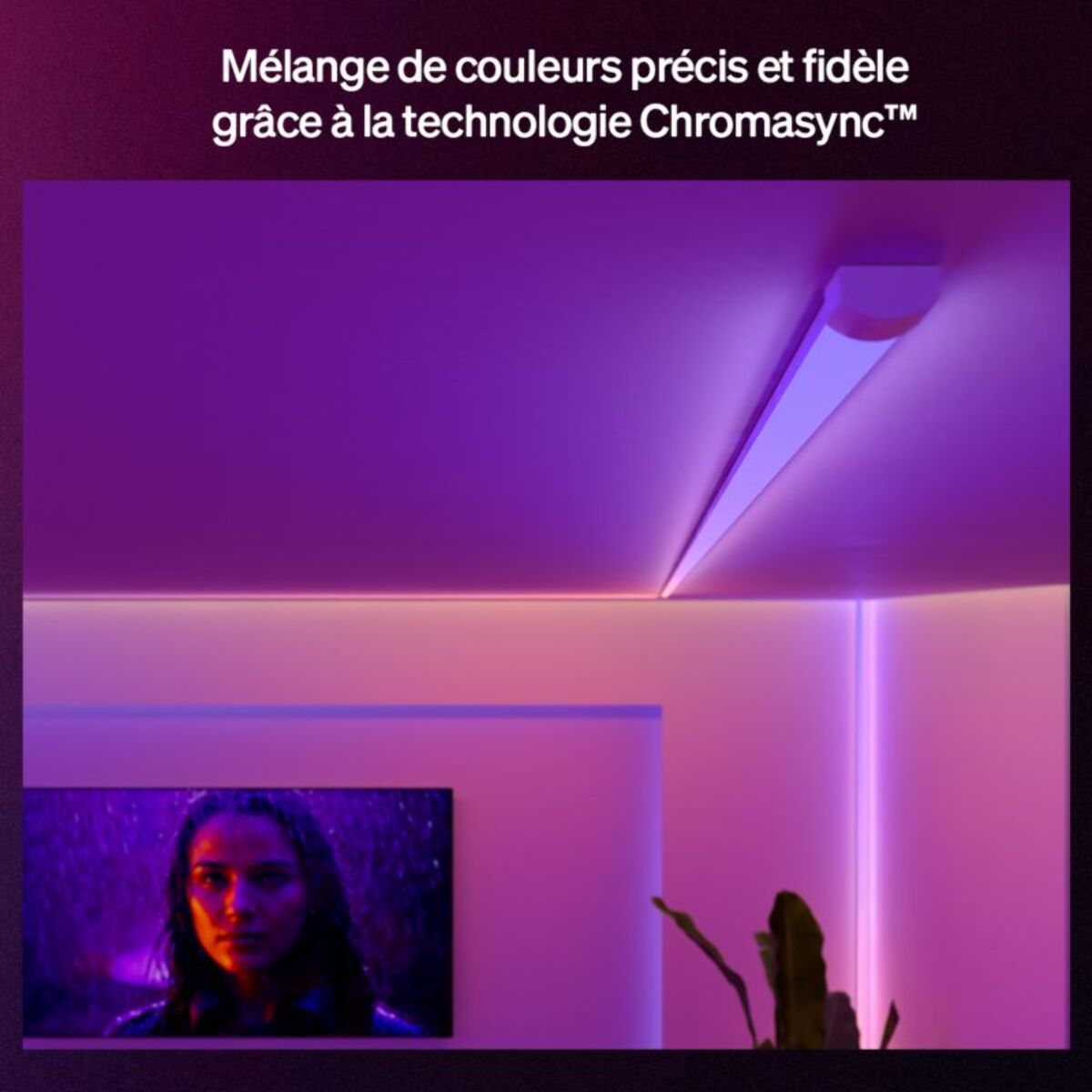 Bandeau LED PHILIPS HUE OmniGlow Strip Light 3m White&Color grad
