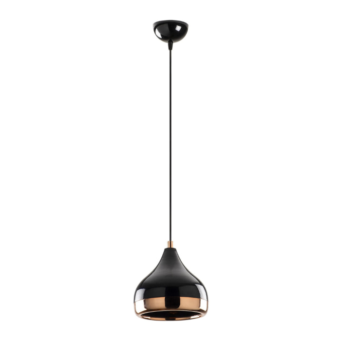Suspension filaire noire et cuivrée ROSARIO
