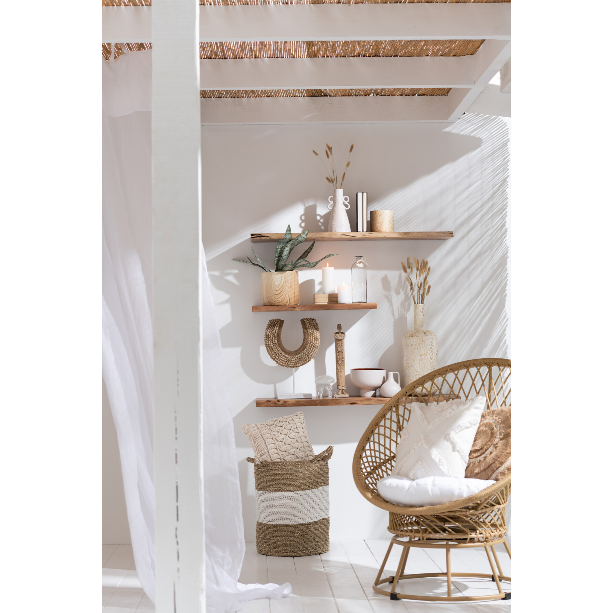 J-Line cache-pot Forêt - ciment - beige - extra large - Ø 21.5 cm