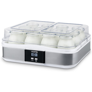 Yogurtera ELY120 H.Koenig 12 Envases, Pantalla LCD, 15 Horas de Preparacion, 21.5W