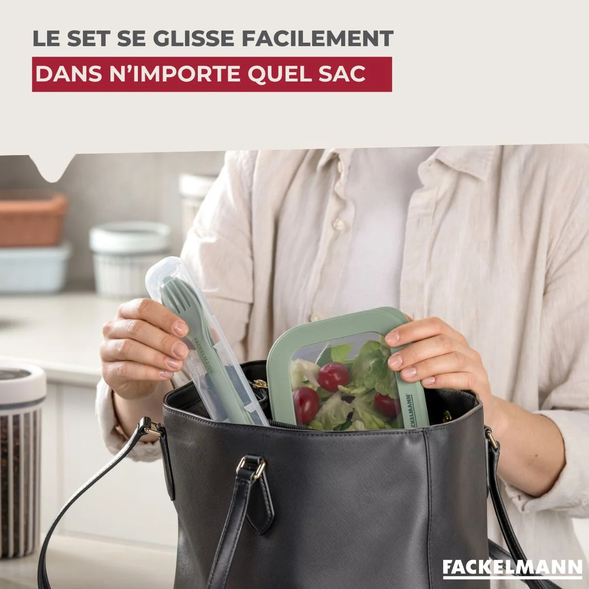 Boîte de 3 couverts réemployables Fackelmann Storage