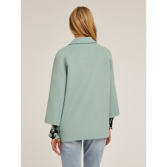Motivi - Cappotto doppiopetto misto lana - Verde acqua