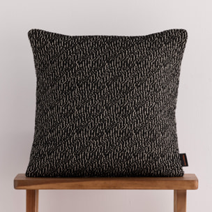 Housse de coussin jacquard 50x50 cm Benisa Noir