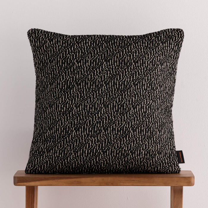 Housse de coussin jacquard 50x50 cm Benisa Noir