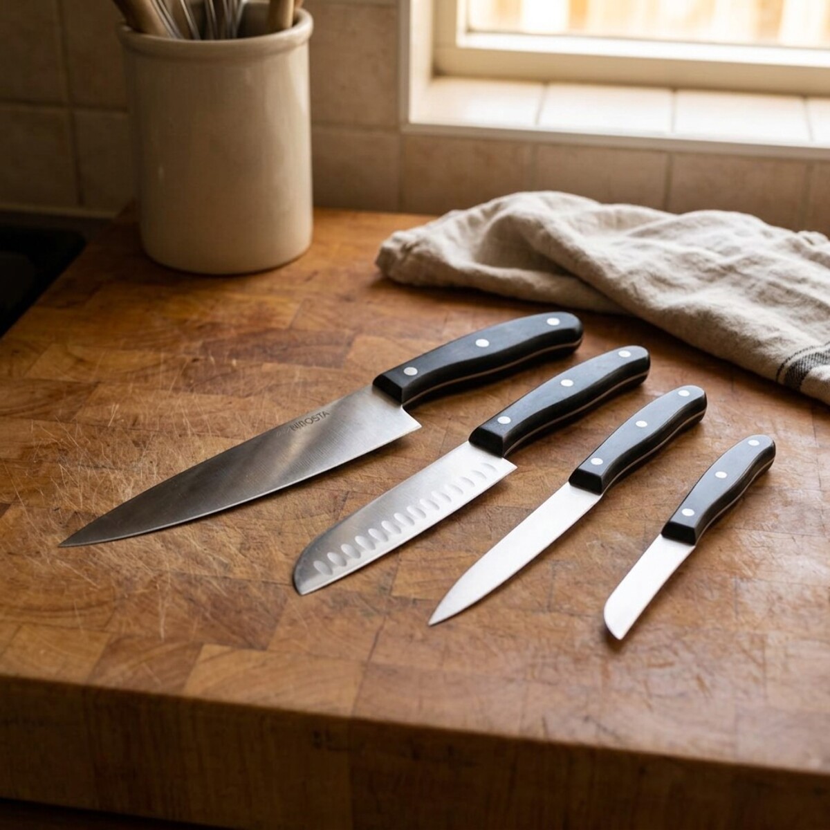 Ensemble de 4 couteaux de cuisine 20, 22, 26 et 31 cm Nirosta Fit