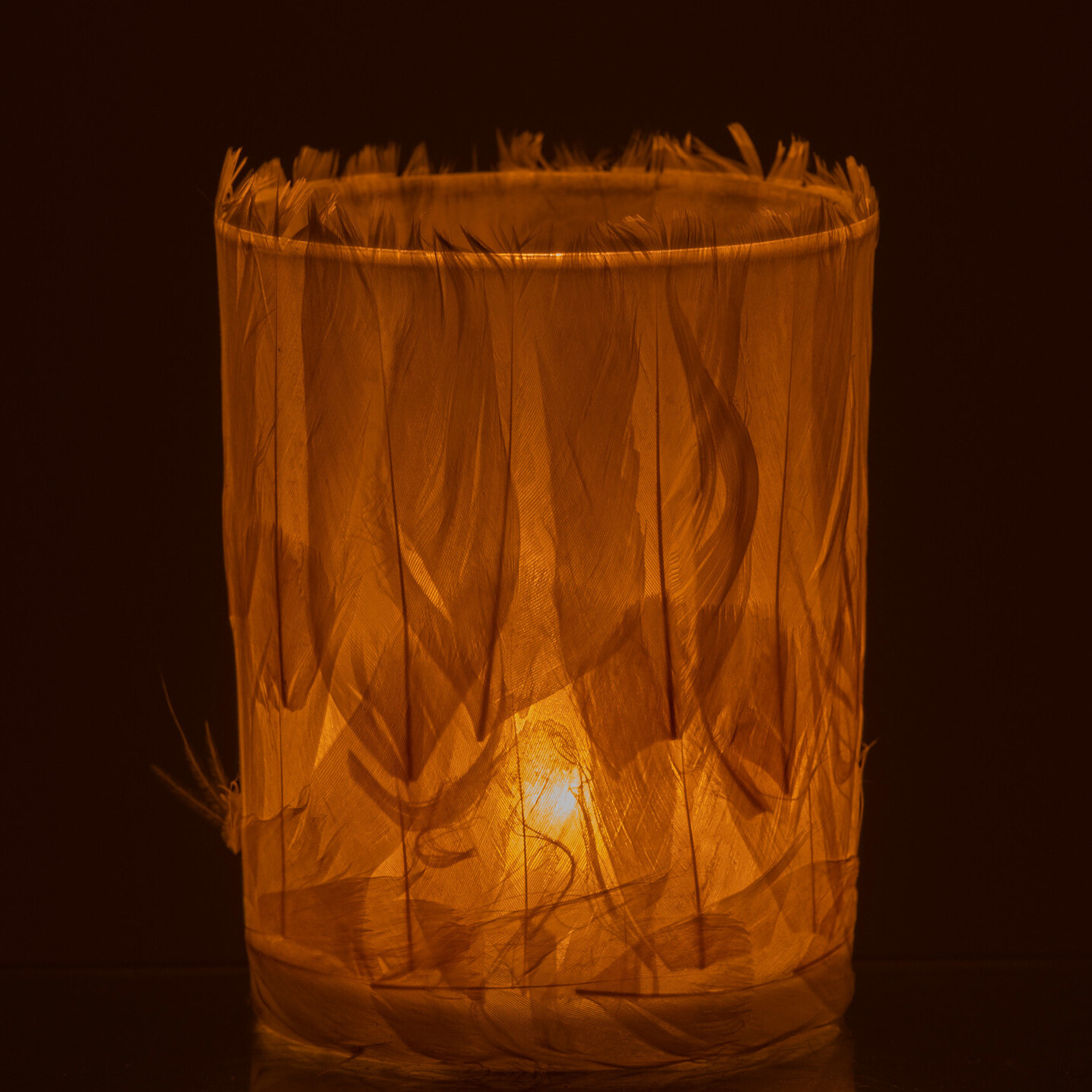 J-Line photophore Plumes - verre - crème - large - 2 pièces