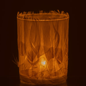 J-Line photophore Plumes - verre - crème - large - 2 pièces