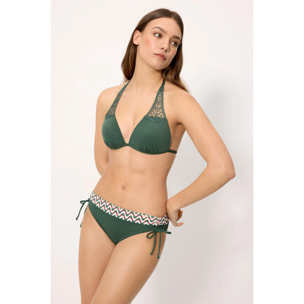 Top bikini a triangolo push-up Verde