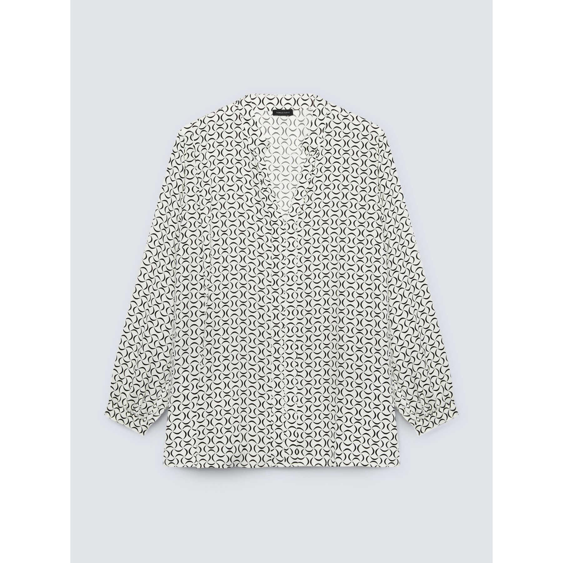 Fiorella Rubino - Blusa con estampado geométrico - Blanco