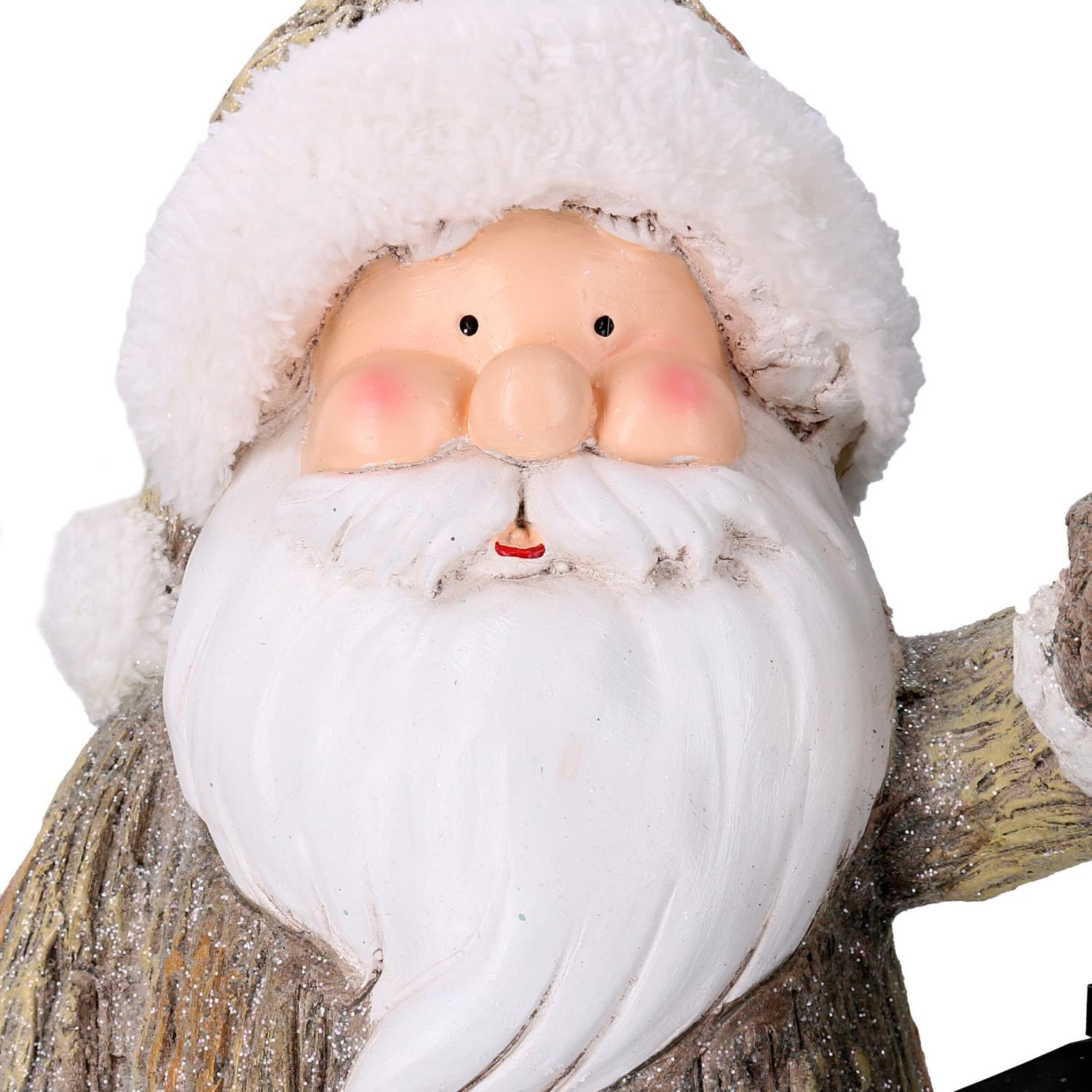 Babbo natale in resina grigio cm25,5x17h44