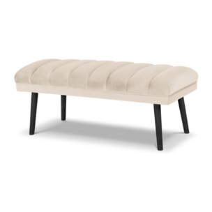 Banc "Frison" 2 places en velours beige