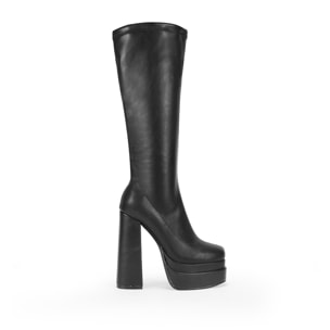 Botas altas negras tacón XXL