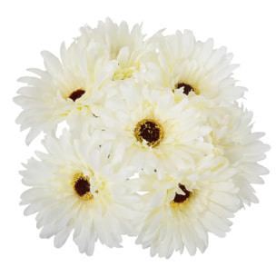 Bouquet 7 gerberas artificiels H26cm