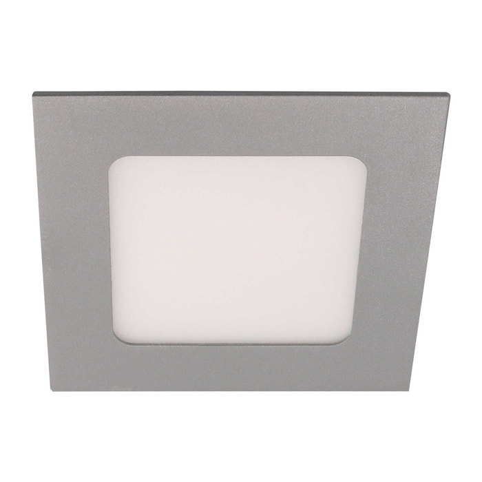 Forlight Easy square downlight cuadrado con luz led blanco cálido 3000K en color gris