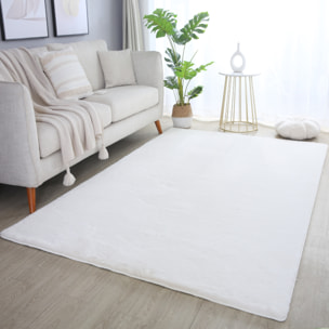 BARROW - Tapis en fausse fourrure doux uni Creme