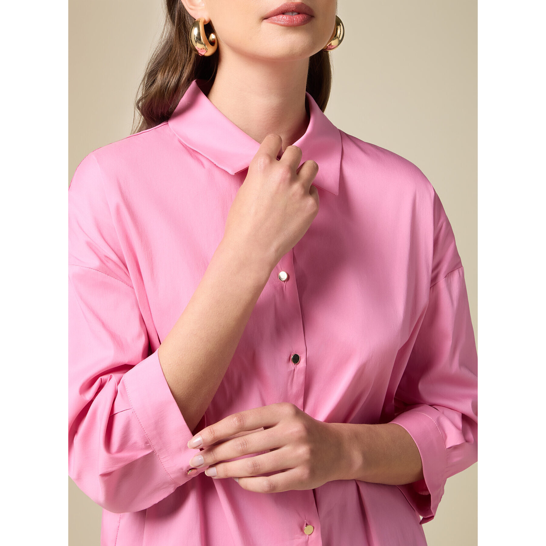 Oltre - Camicia maniche a tre quarti - Rosa