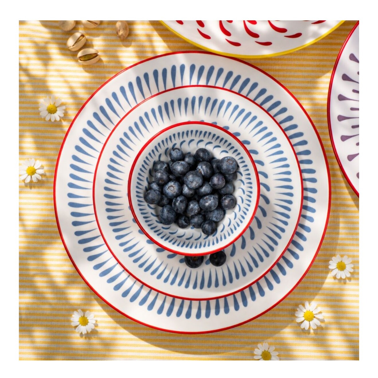 Lot de 6 grandes assiettes, KYOTO