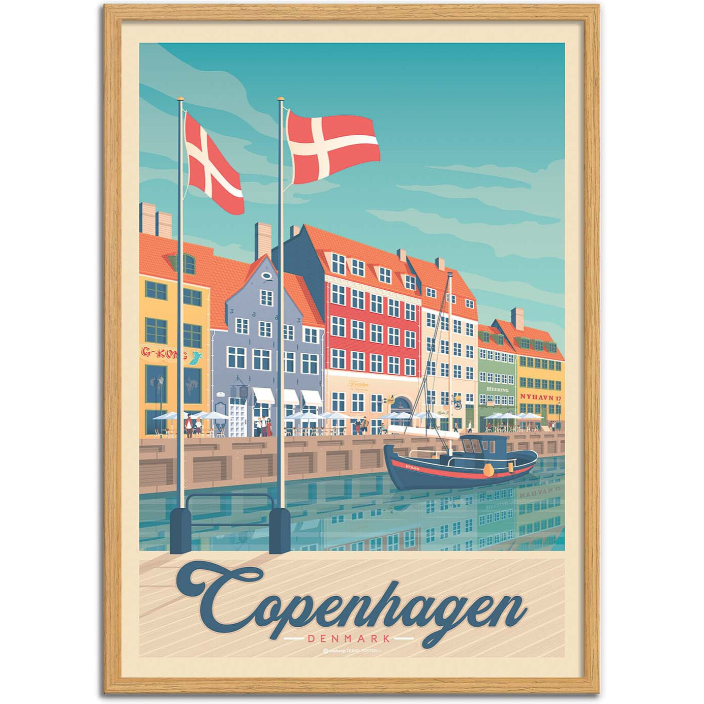 Affiche - Copenhagen - Olahoop Travel Posters