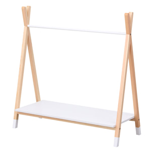 Penderie pour enfant bois et blanche LOU