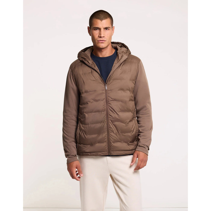 Chaqueta Acolchada con Capucha Marrón - Morris