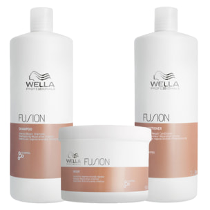 WELLA PROFESSIONALS Kit Fusion Intense Repair Shampoo 1000ml + Mask 500ml+ Conditioner 1000ml