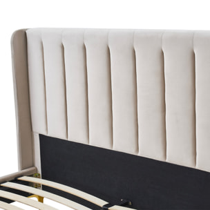 Sommier avec tête de lit Lavezzi | Coloris Beige