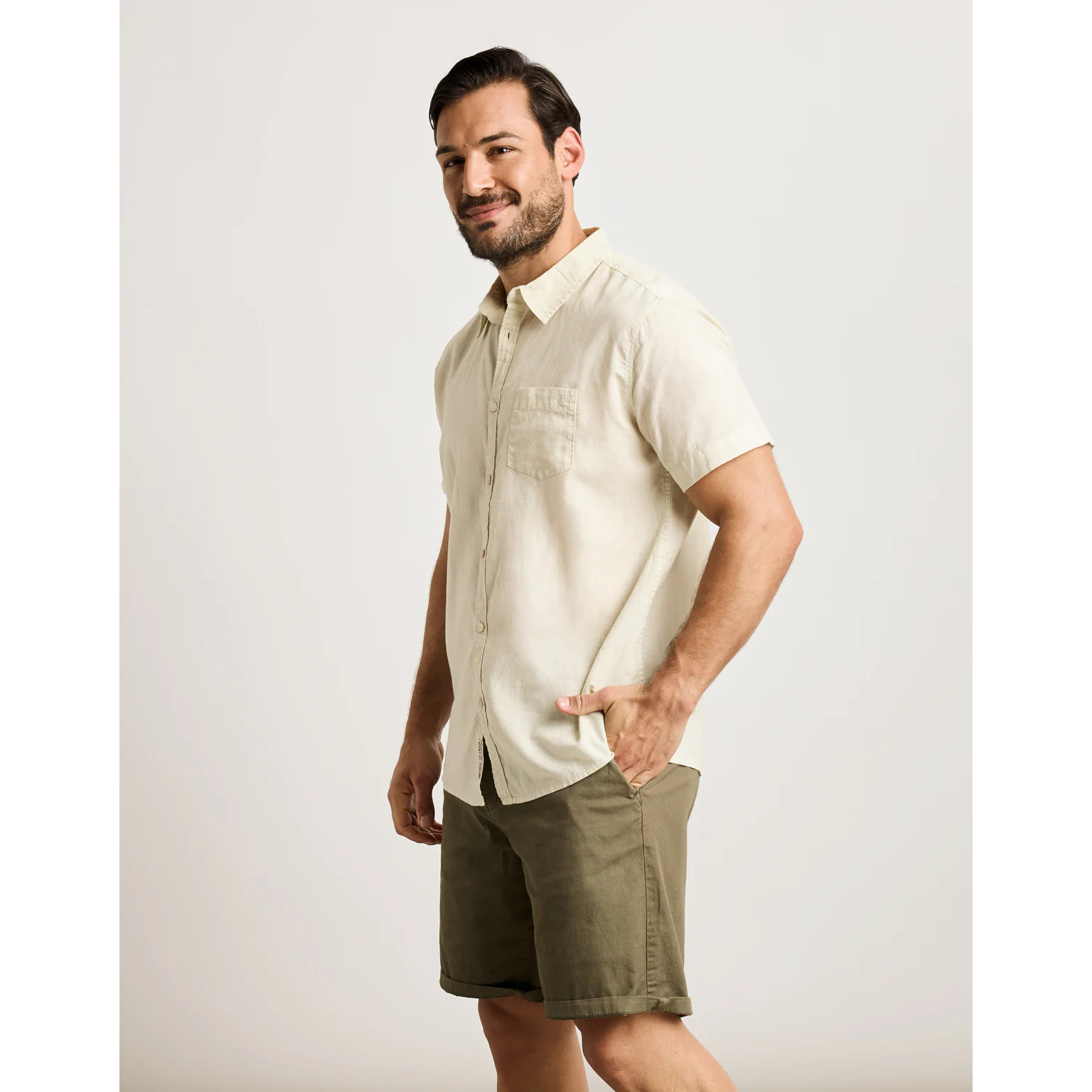 Camisa Manga Corta Beige - Norla