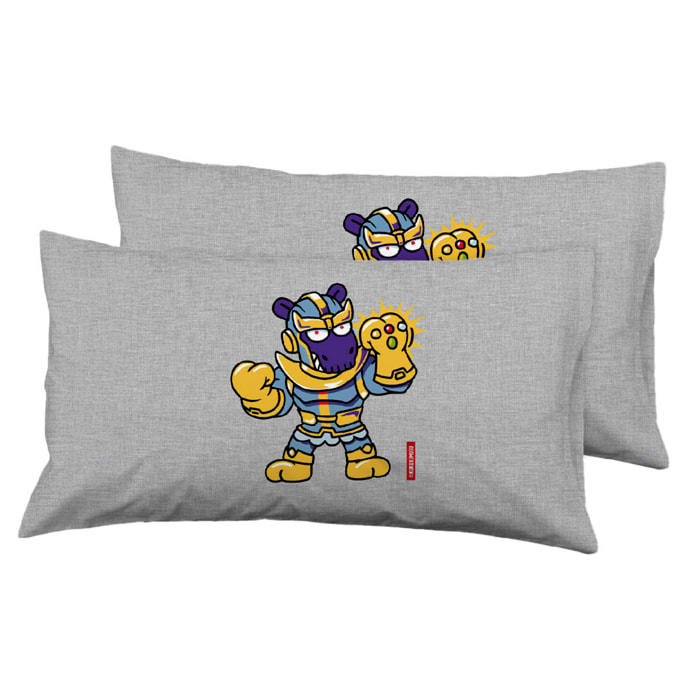 2 Fundas de almohada 50x75 cm INFINITY BEE - 100% algodón -