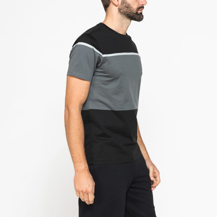 T-SHIRT A RIGHE IN COTONE MERCERIZZATO