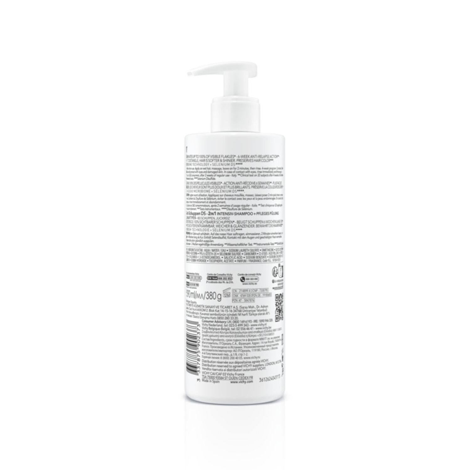 Anti Dandruff - Shampooing Démêlant Traitant Pellicules & Démangeaisons 2en1 Tous Types de Cheveux 390ml