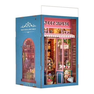 Recogida de dulces. Book Nook de madera, diseño 3D realista con gran detalle, luces led y 162 piezas.