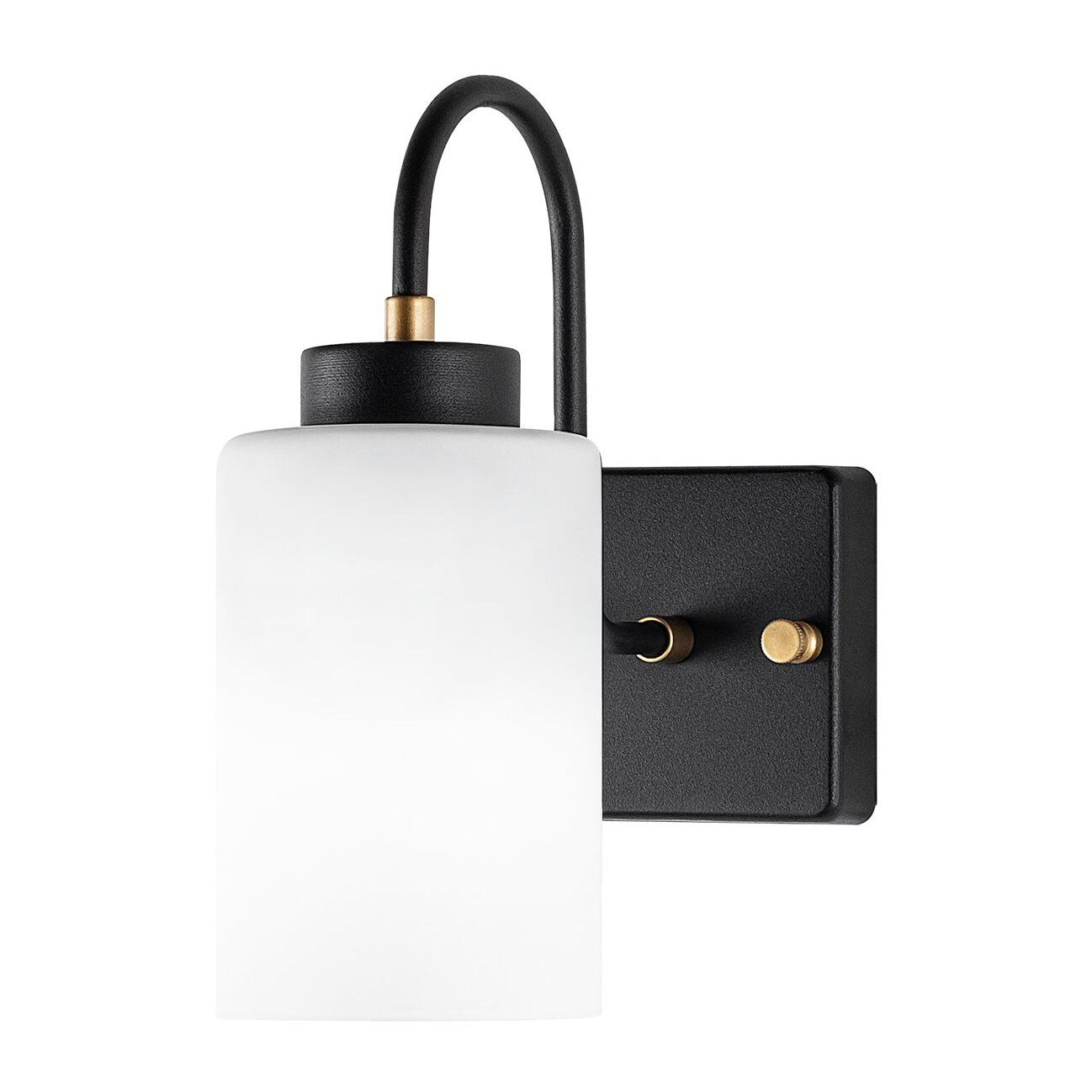 Aplique de pared, metal , negro, 10x23x24, casquillo E27 Max 40 W