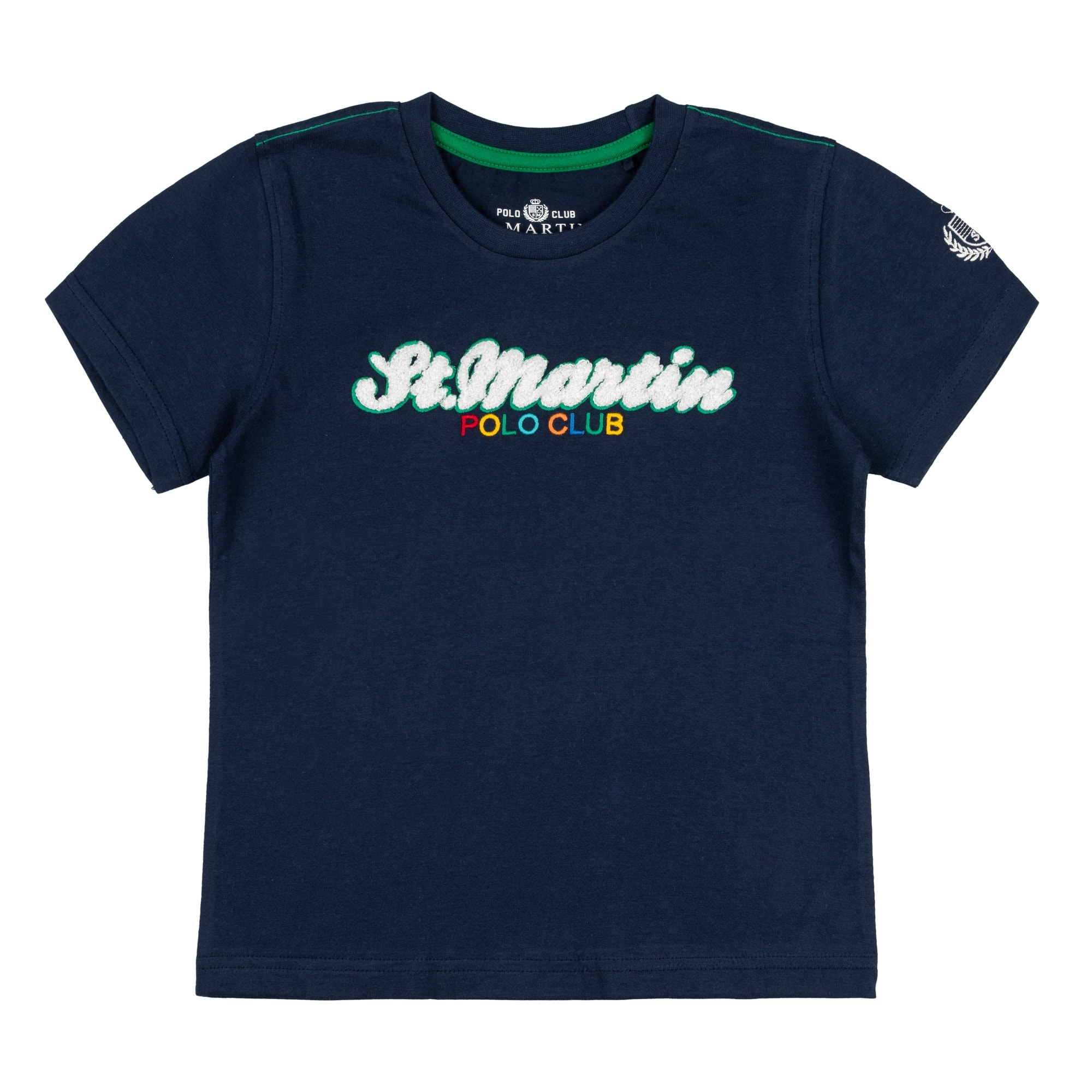 T-shirt jersey con ricamo punto spugna Polo Club St Martin Blu