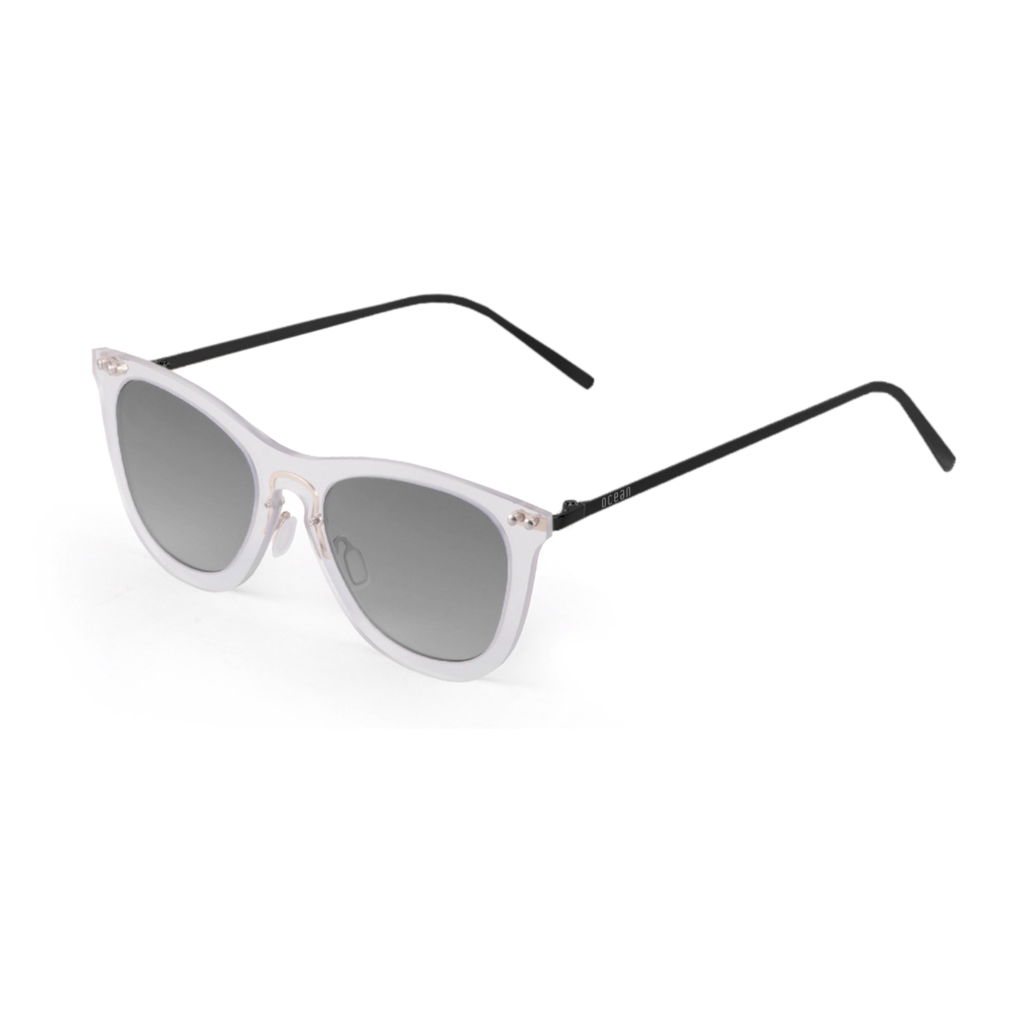 Gafas de sol PALO ALTO ARLES - Blanco transparente / Ahumada y patillas negras mate